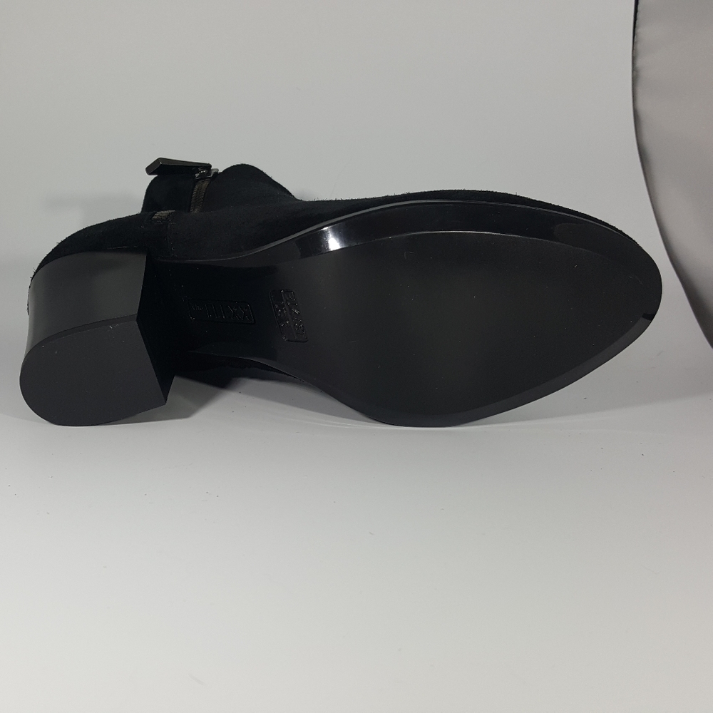 The Flexx Black Suede Ankle Boot with High Heel - Picture 2 of 3